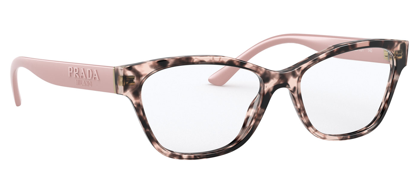prada pink tortoise shell glasses
