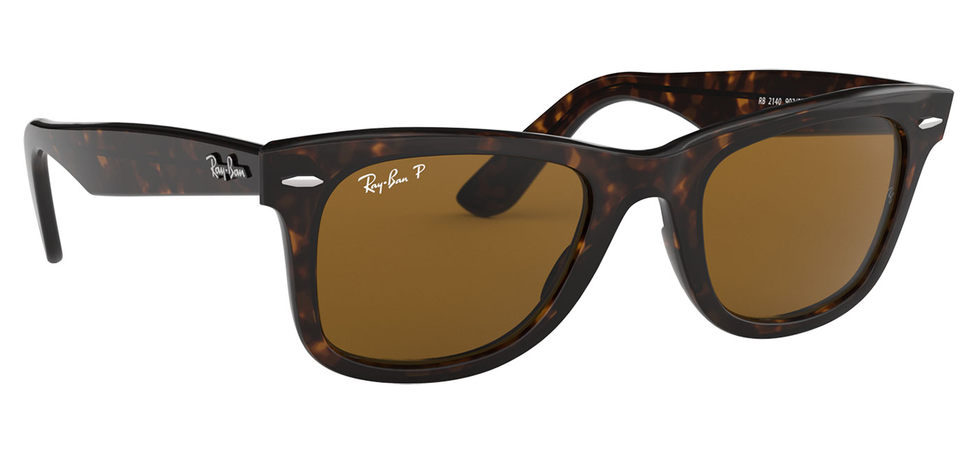 Ray-Ban RB2140 Original Wayfarer Sunglasses - Havana / Brown Polarised -  Tortoise+Black