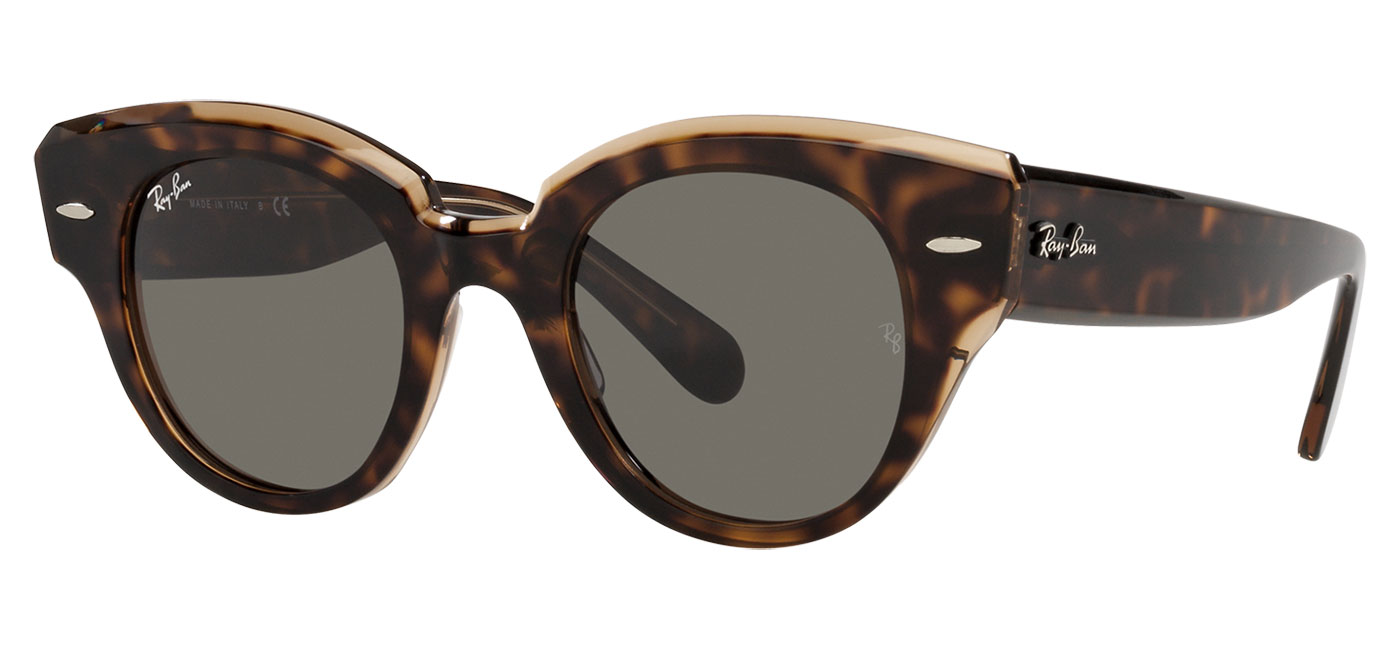 Ray-Ban RB2192 Roundabout Sunglasses - Havana on Transparent Brown ...