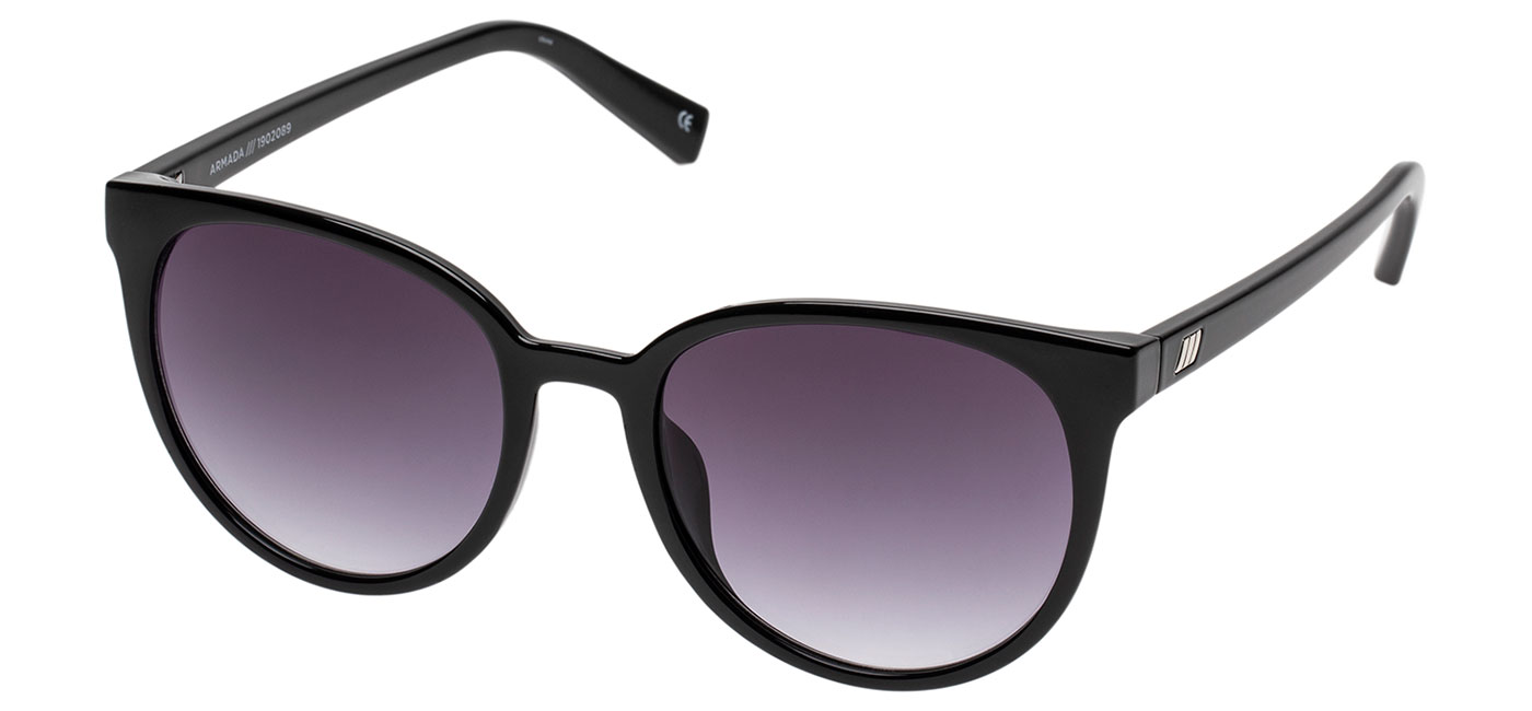 Le Specs Armada Sunglasses - Black / Smoke Gradient - Tortoise+Black