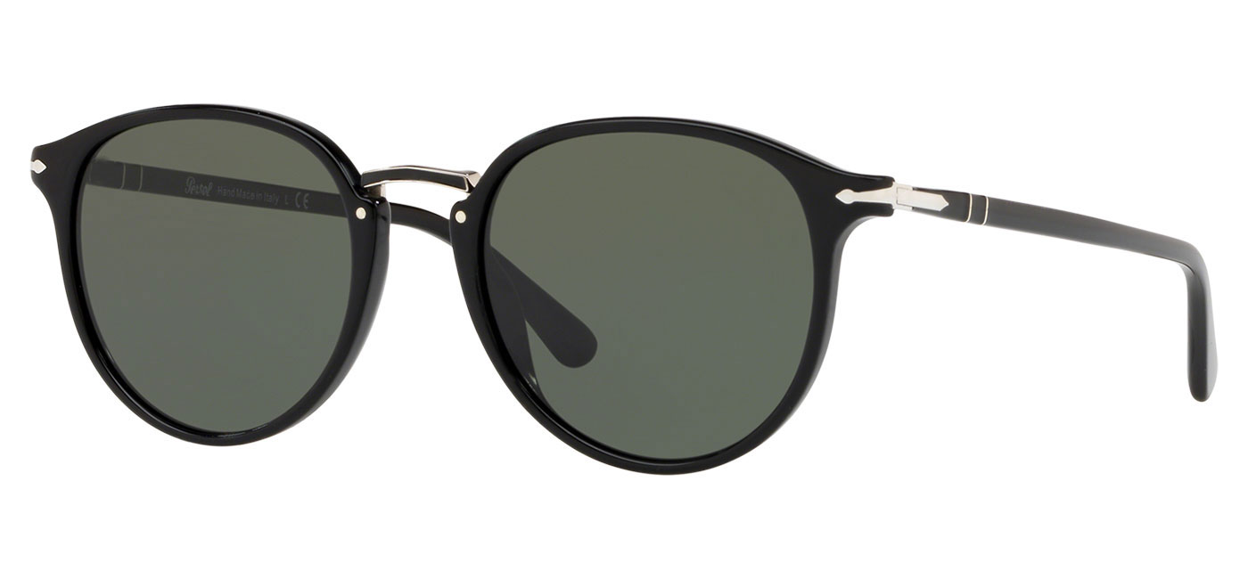 Persol PO3210S Prescription Sunglasses - Black / Green - Tortoise+Black