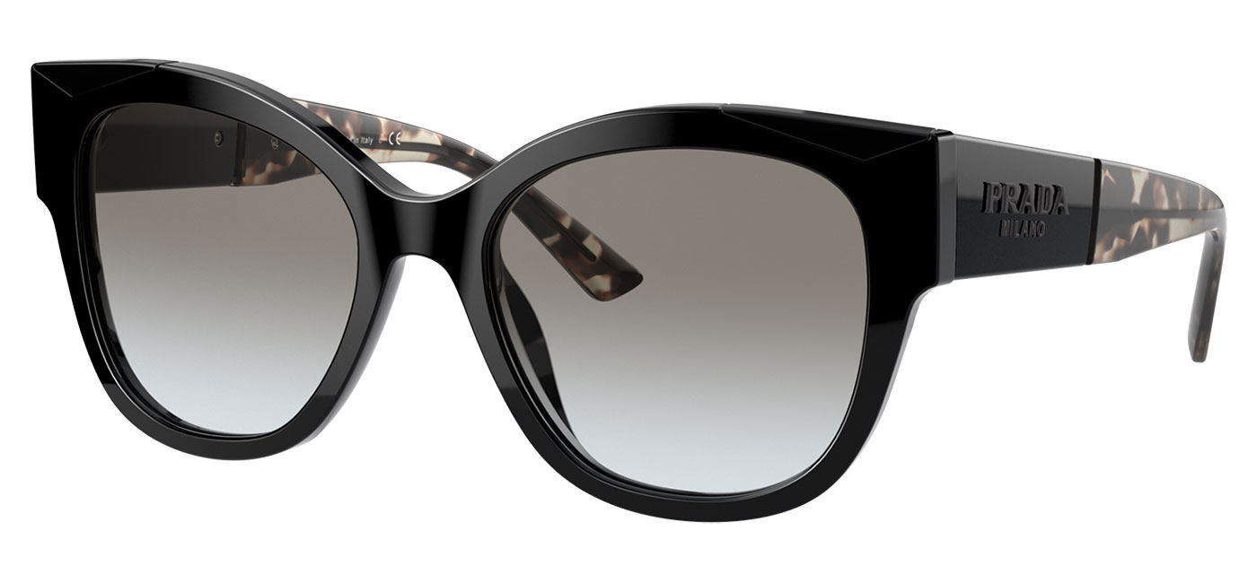 Prada PR02WS Prescription Sunglasses - Black / Grey Gradient - Tortoise ...