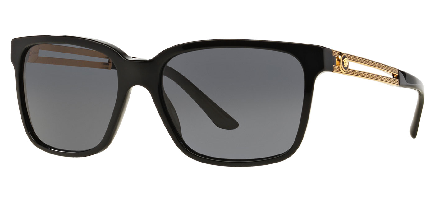 Versace VE4307 Sunglasses - Black / Grey - Tortoise+Black