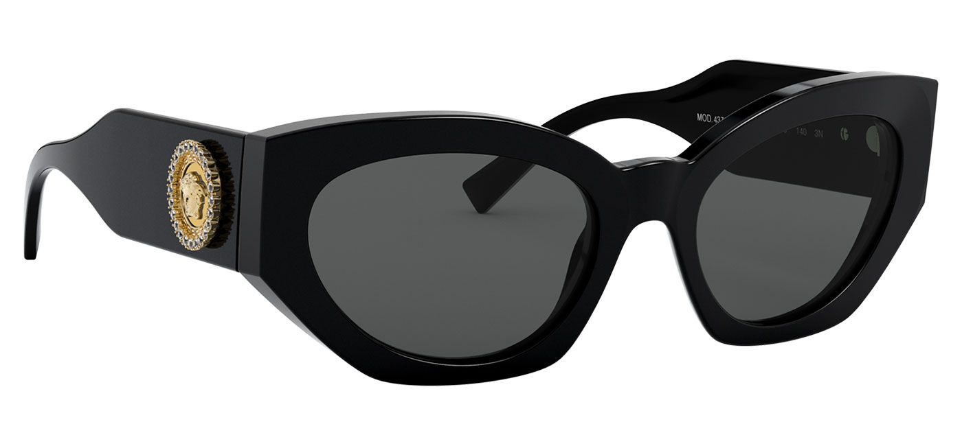 Versace VE4376B Prescription Sunglasses - Black / Grey - Tortoise+Black