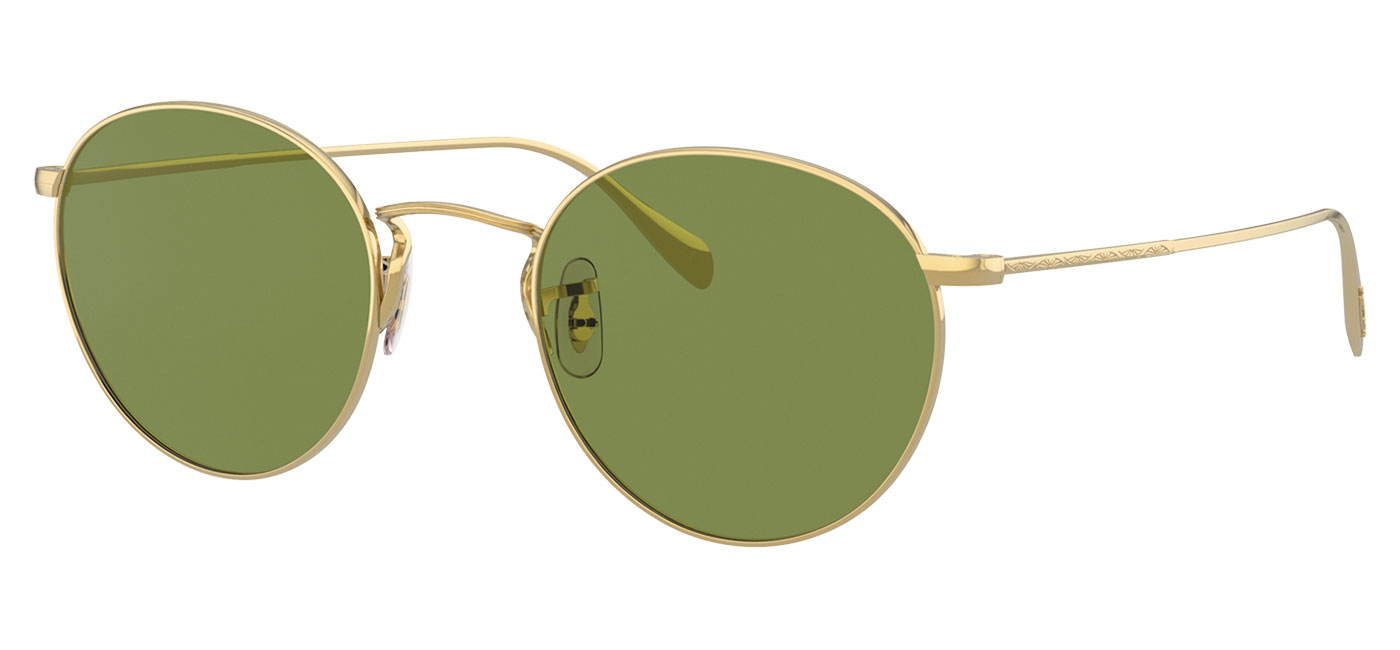 Oliver Peoples OV1186S Coleridge Prescription Sunglasses – Gold / Green C 1