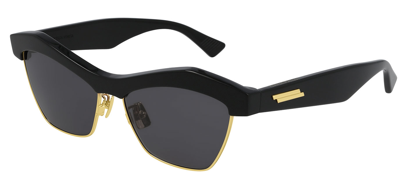 Bottega Veneta BV1099S Prescription Sunglasses – Black & Gold / Grey 1