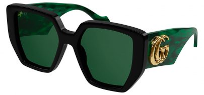 Gucci GG0956S Sunglasses - Black & Green / Green