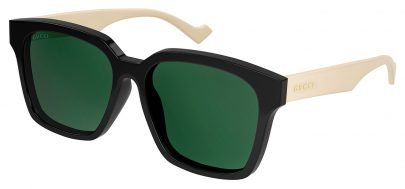 Gucci GG0965SA Sunglasses - Black & White / Green