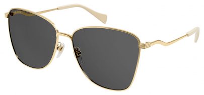 Gucci GG0970S Sunglasses - Gold / Grey