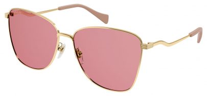 Gucci GG0970S Sunglasses - Gold / Pink