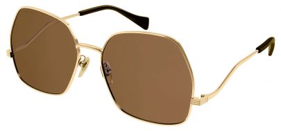 Gucci GG0972S Sunglasses - Gold / Brown