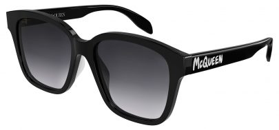 Alexander McQueen AM0331SK Sunglasses - Black / Grey Gradient