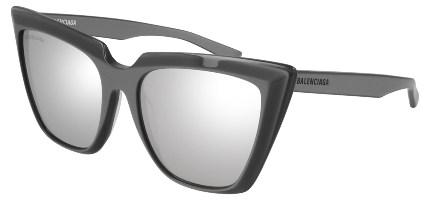 Balenciaga BB0046S Sunglasses – Grey / Silver Mirror 1