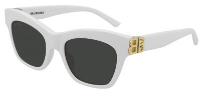 Balenciaga BB0132S Sunglasses - White / Grey