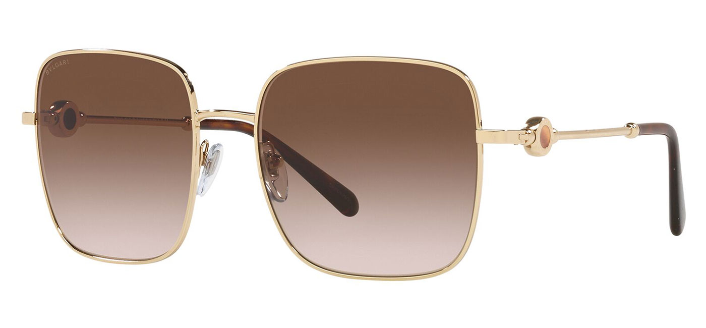 Bvlgari BV6165 Sunglasses – Pale Gold / Brown Gradient 1