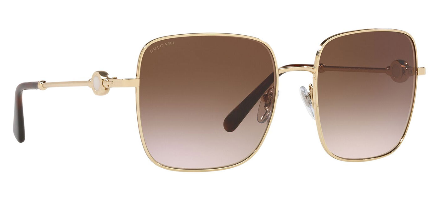 Bvlgari BV6165 Sunglasses – Pale Gold / Brown Gradient 3