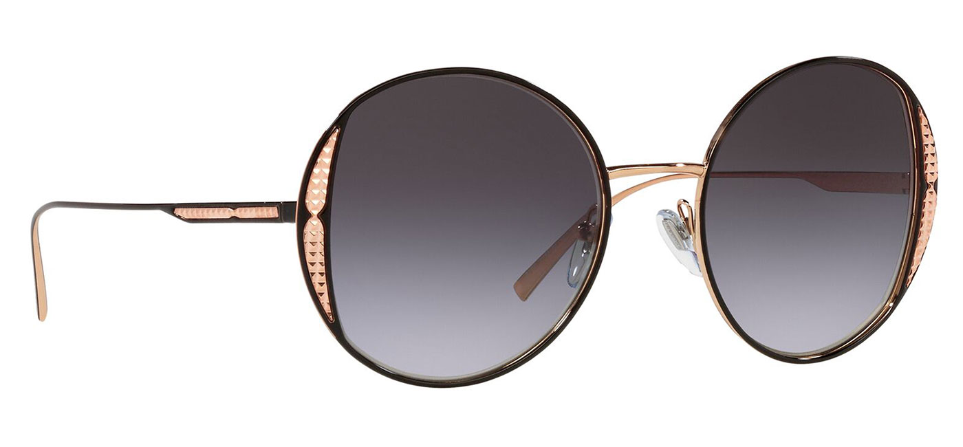 Bvlgari BV6169 Prescription Sunglasses – Pink Gold & Black / Grey Gradient 3