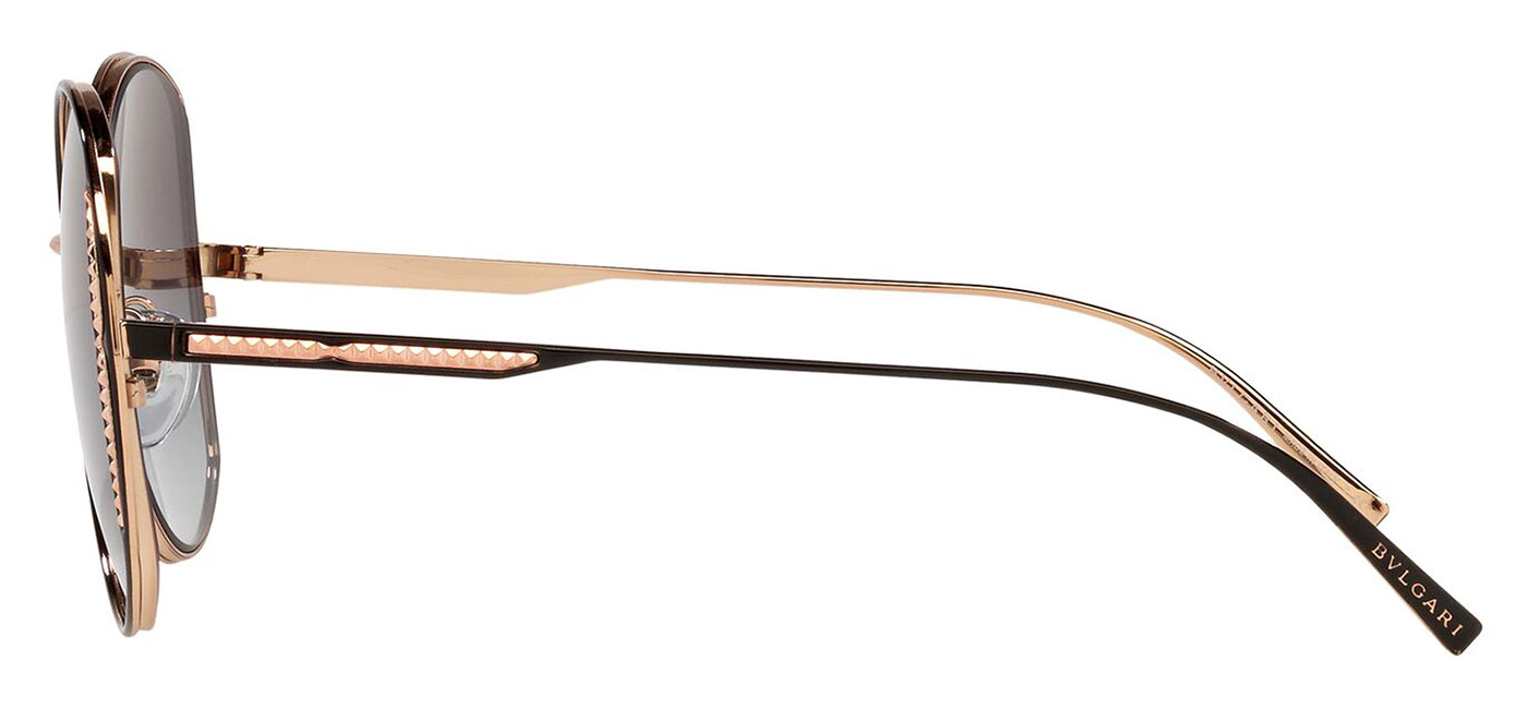 Bvlgari BV6169 Prescription Sunglasses – Pink Gold & Black / Grey Gradient 5