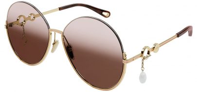 Chloe CH0067S Sunglasses - Gold / Brown Gradient