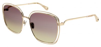Chloe CH0077SK Sunglasses - Gold / Pink to Amber Gradient