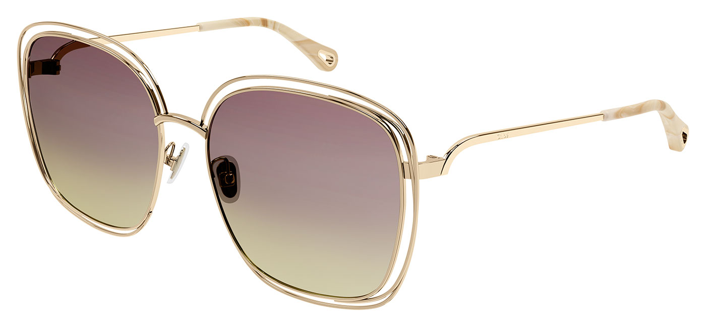 Chloe CH0077SK Sunglasses – Gold / Pink to Amber Gradient 1