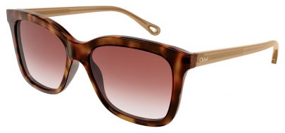 Chloe CH0079S Prescription Sunglasses - Havana & Brown / Orange Gradient