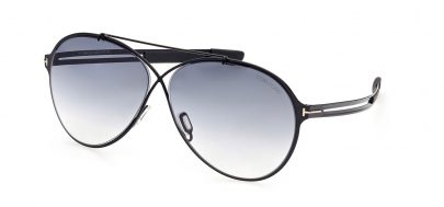 Tom Ford FT0828 Rocco Sunglasses - Shiny Black / Smoke Gradient