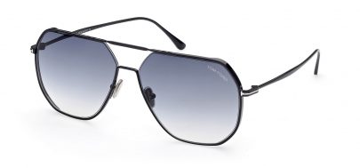 Tom Ford FT0852 Gilles-02 Sunglasses - Shiny Black / Smoke Gradient
