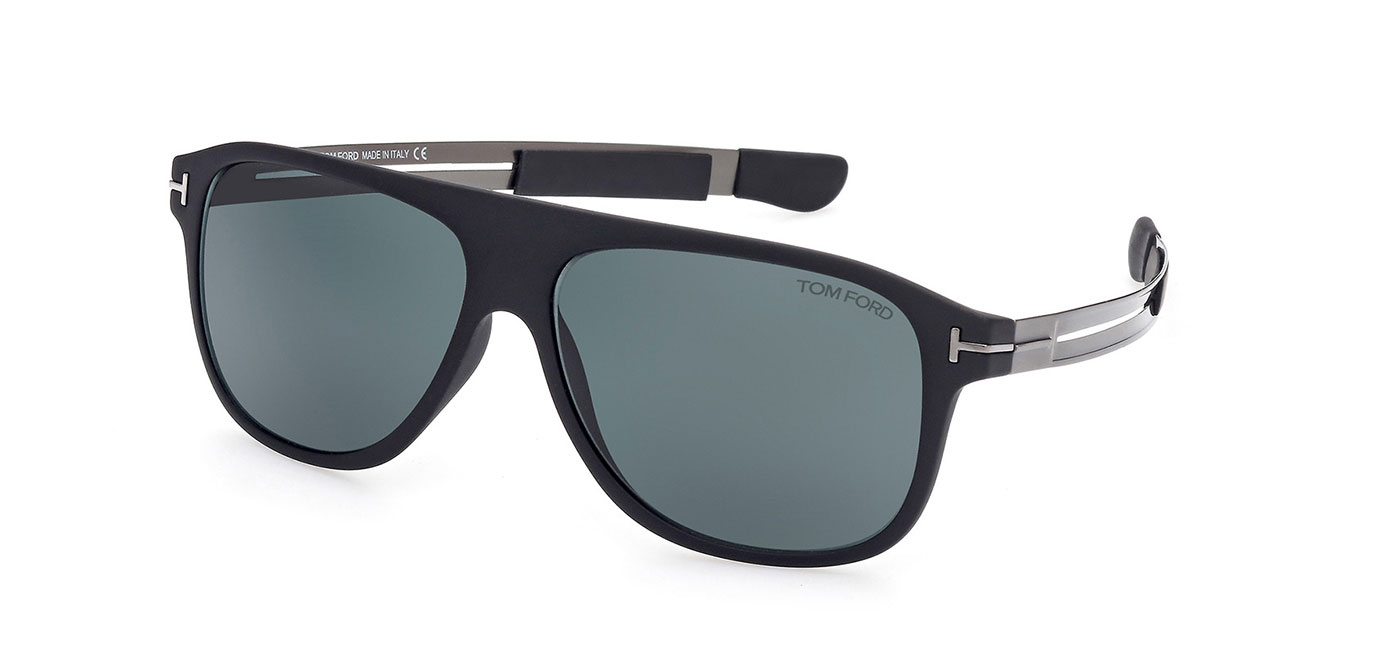 Tom Ford FT0880 Todd Sunglasses – Matte Black / Blue 1