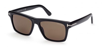 Tom Ford FT0906 Buckley-02 Sunglasses - Shiny Black / Brown Polarised