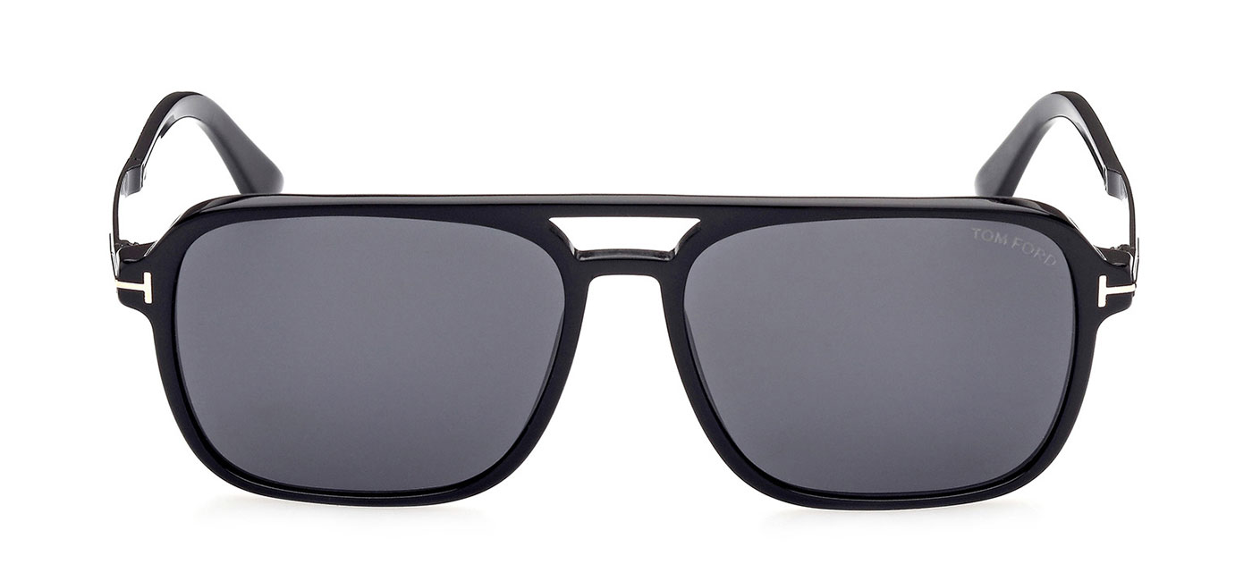 Tom Ford FT0910 Crosby Prescription Sunglasses – Shiny Black / Smoke 2