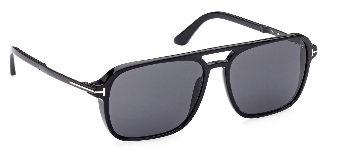 Tom Ford FT0910 Crosby Sunglasses – Shiny Black / Smoke 3