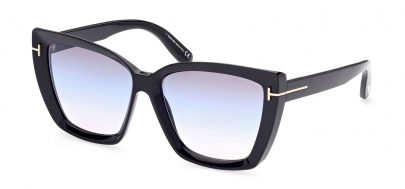 Tom Ford FT0920 Scarlet-02 Sunglasses - Shiny Black / Smoke Gradient
