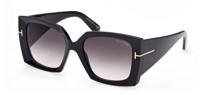 Tom Ford FT0921 Jacquetta Sunglasses - Shiny Black / Smoke Gradient
