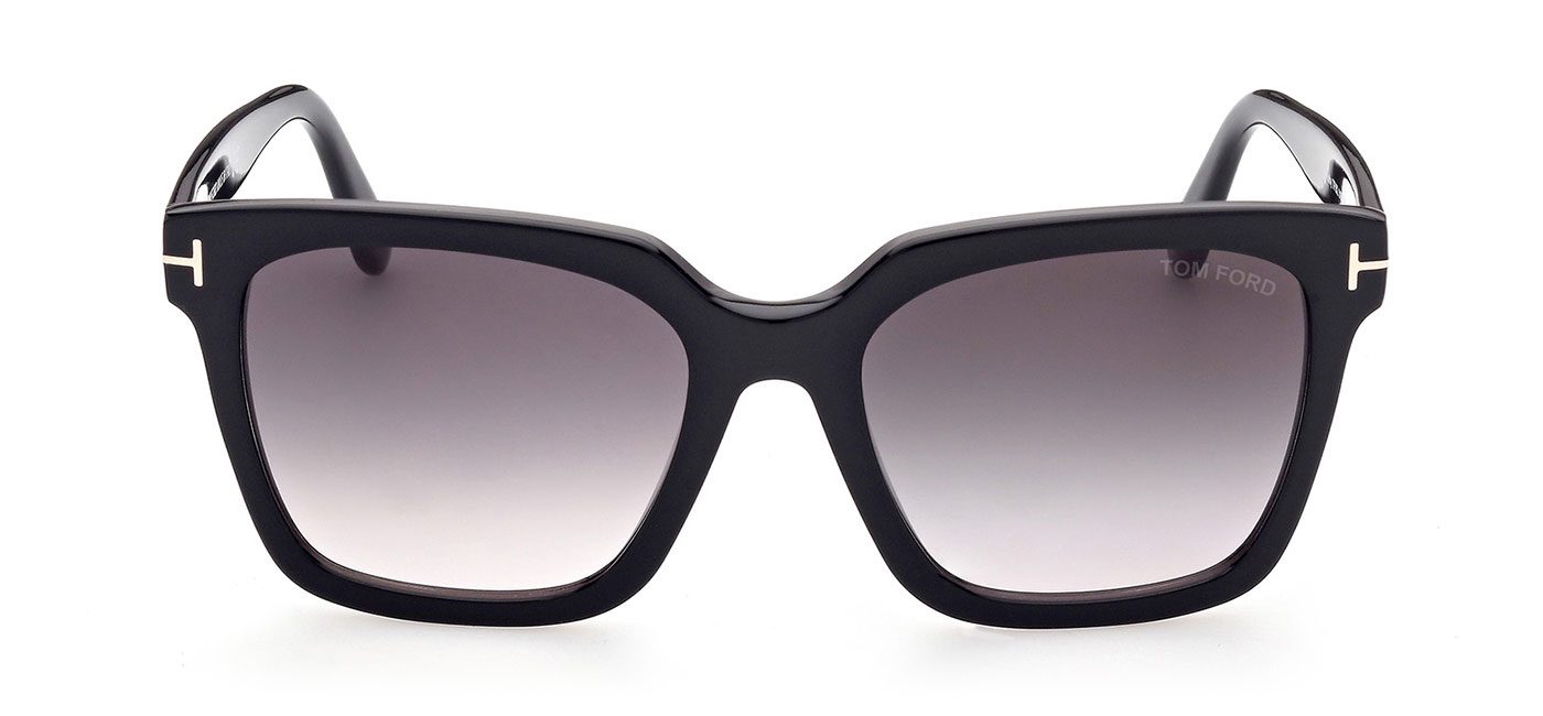 Tom Ford FT0952 Selby Sunglasses – Shiny Black / Smoke Gradient 2