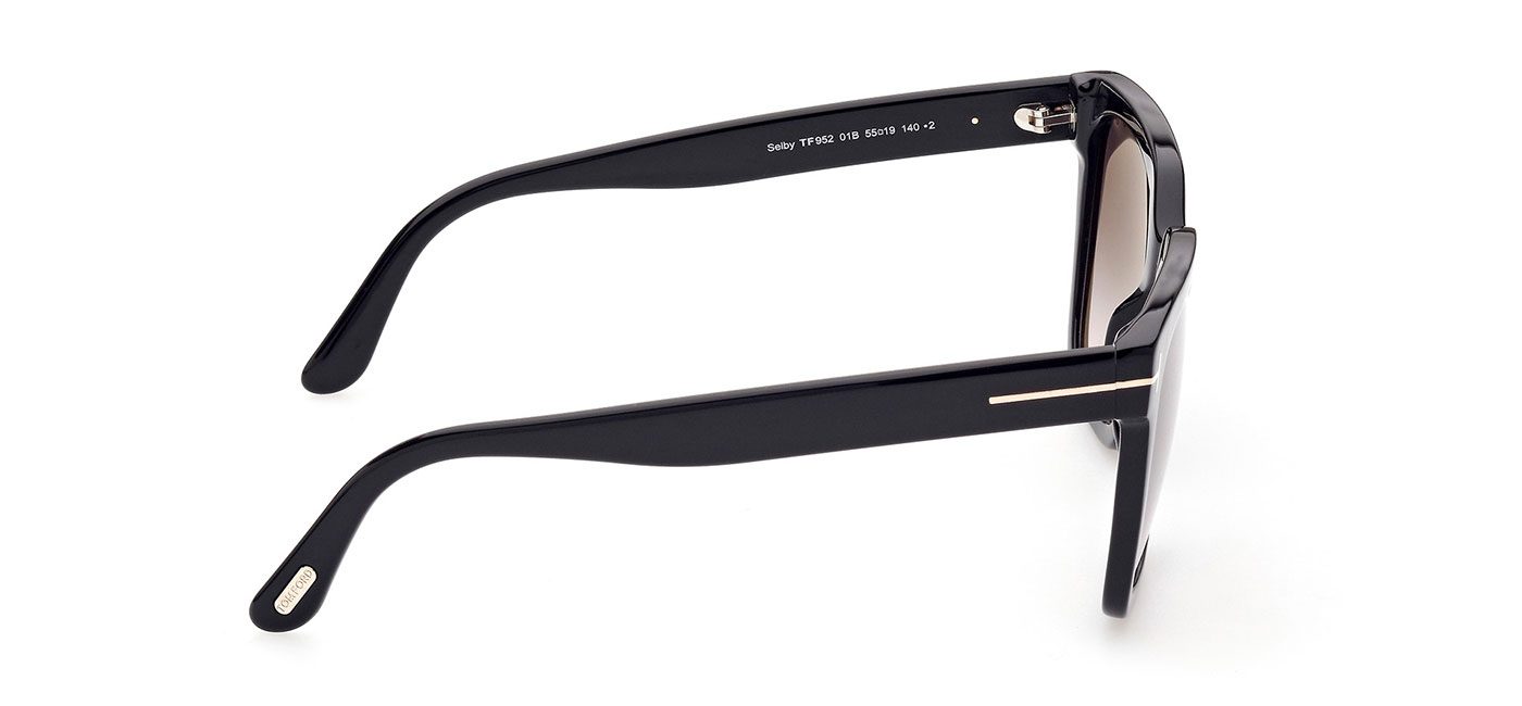 Tom Ford FT0952 Selby Prescription Sunglasses – Shiny Black / Smoke Gradient 4