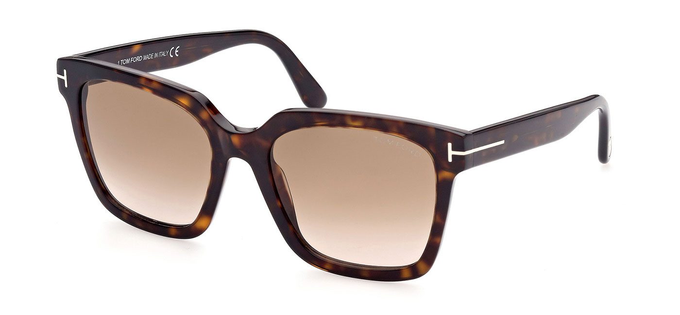 Tom Ford FT0952 Selby Sunglasses – Dark Havana / Brown Gradient 1