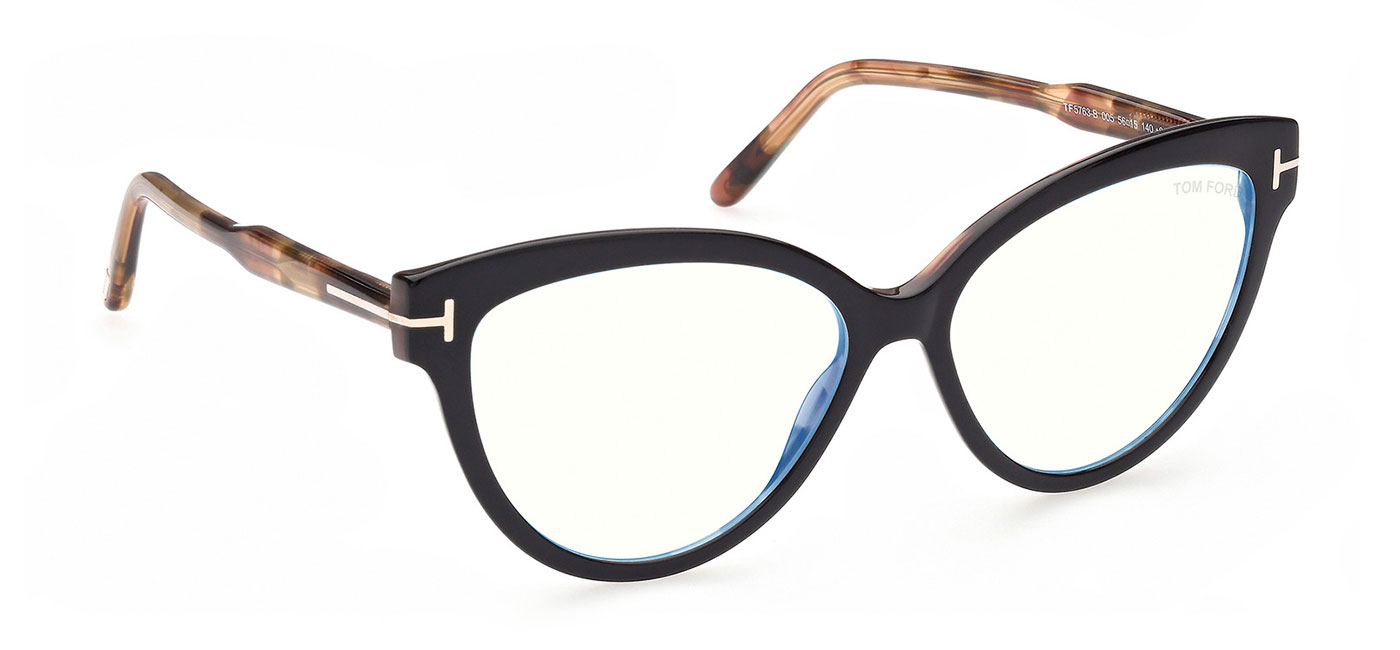 Tom Ford FT5763-B Glasses – Black & Havana 3