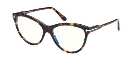 Tom Ford FT5772-B Glasses - Dark Havana & Clip-On (Dark Havana / Rose Gradient)