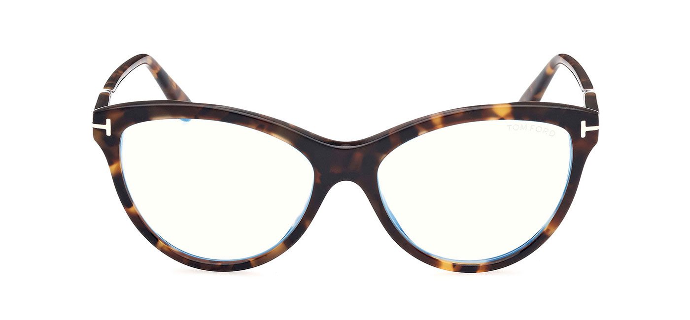 Tom Ford FT5772-B Glasses – Dark Havana & Clip-On (Dark Havana / Rose Gradient) 3