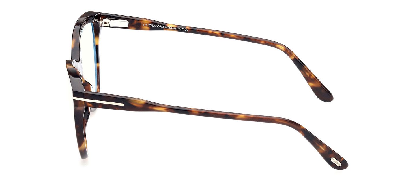 Tom Ford FT5772-B Glasses – Dark Havana & Clip-On (Dark Havana / Rose Gradient) 5