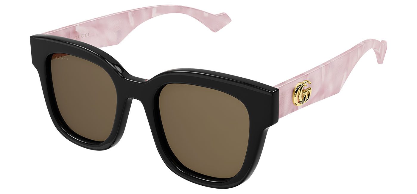 Gucci GG0998S Sunglasses – Black & Pink / Brown 1