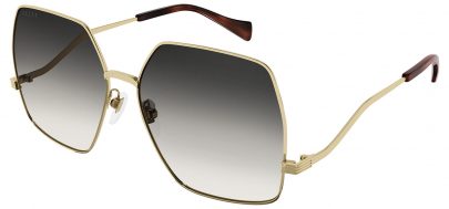 Gucci GG1005S Sunglasses - Gold / Grey Gradient
