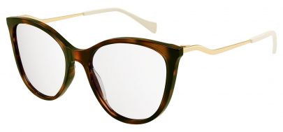 Gucci GG1007O Glasses - Havana & Gold