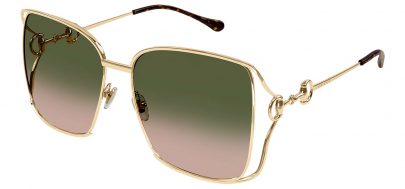 Gucci GG1020S Sunglasses - Gold / Green