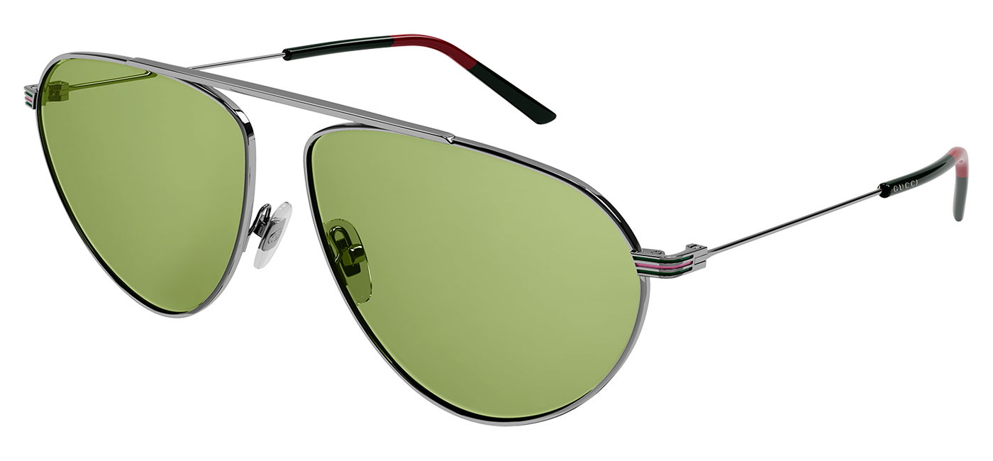 Gucci GG1051S Prescription Sunglasses – Silver / Green 1