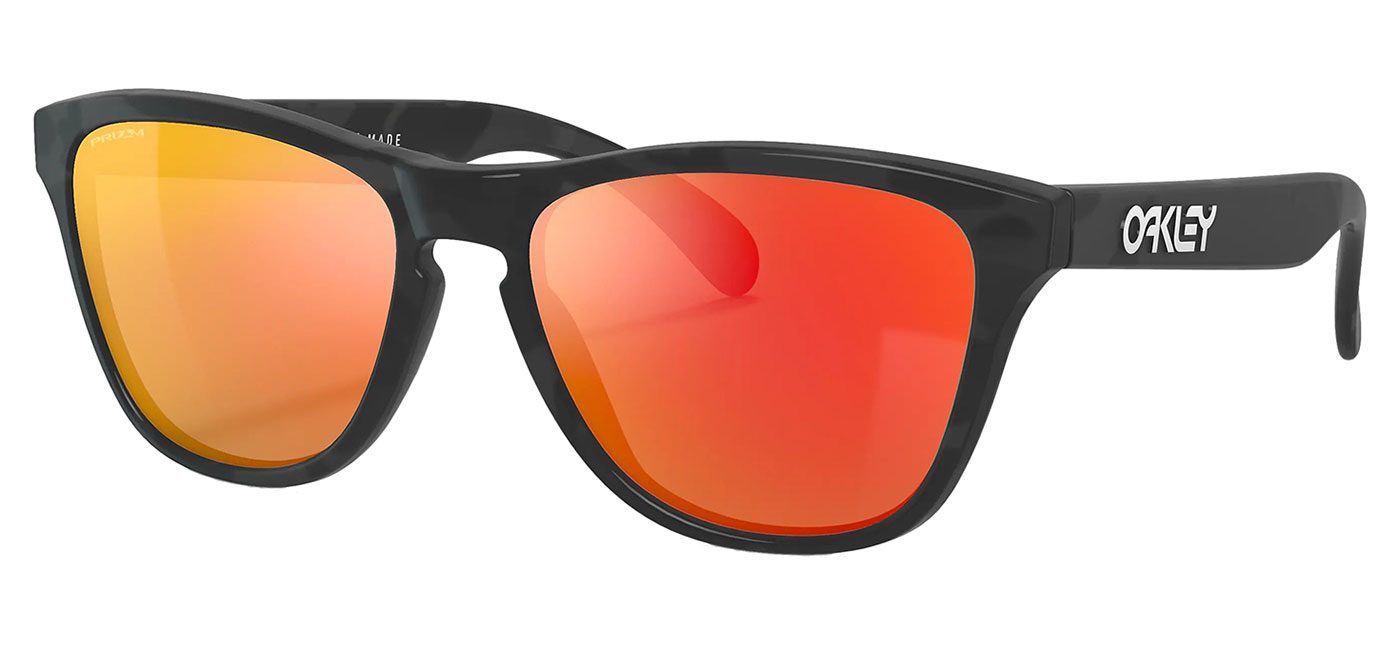 Oakley Frogskins XS Sunglasses - Matte Black Camo / Prizm Ruby -  Tortoise+Black