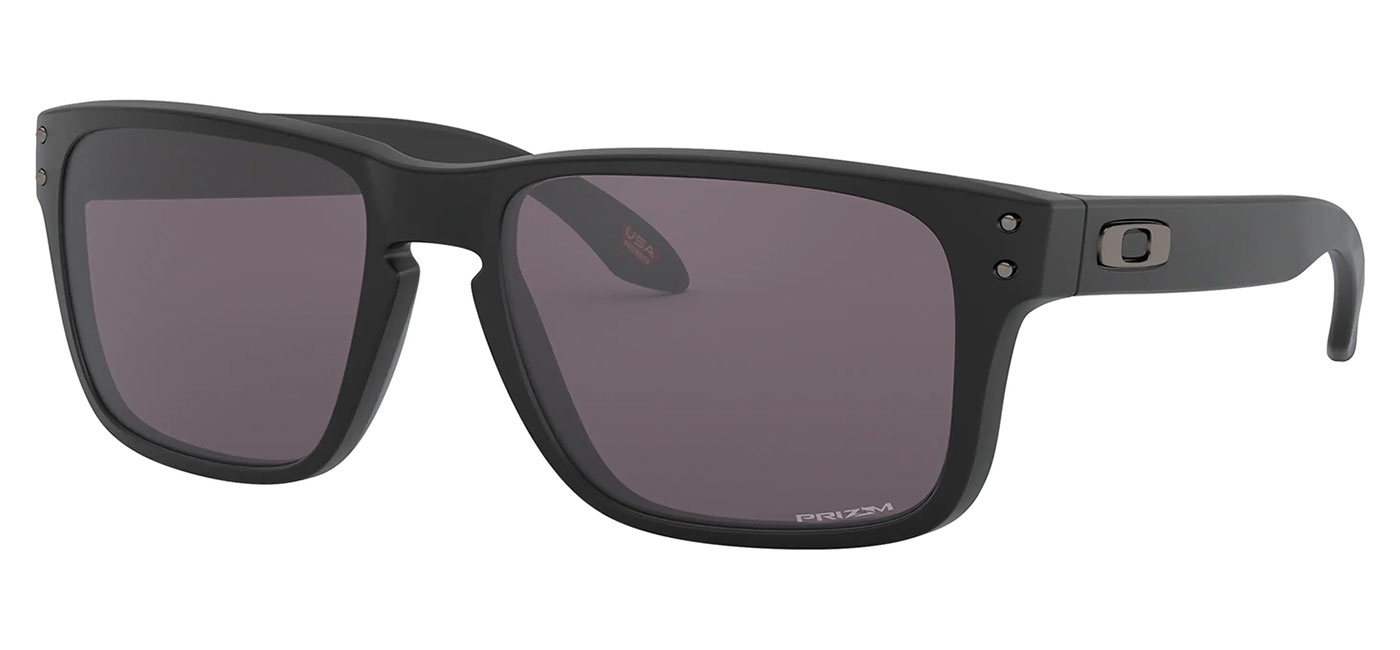 Oakley Holbrook XS Sunglasses Matte Black / Prizm Grey Tortoise+Black
