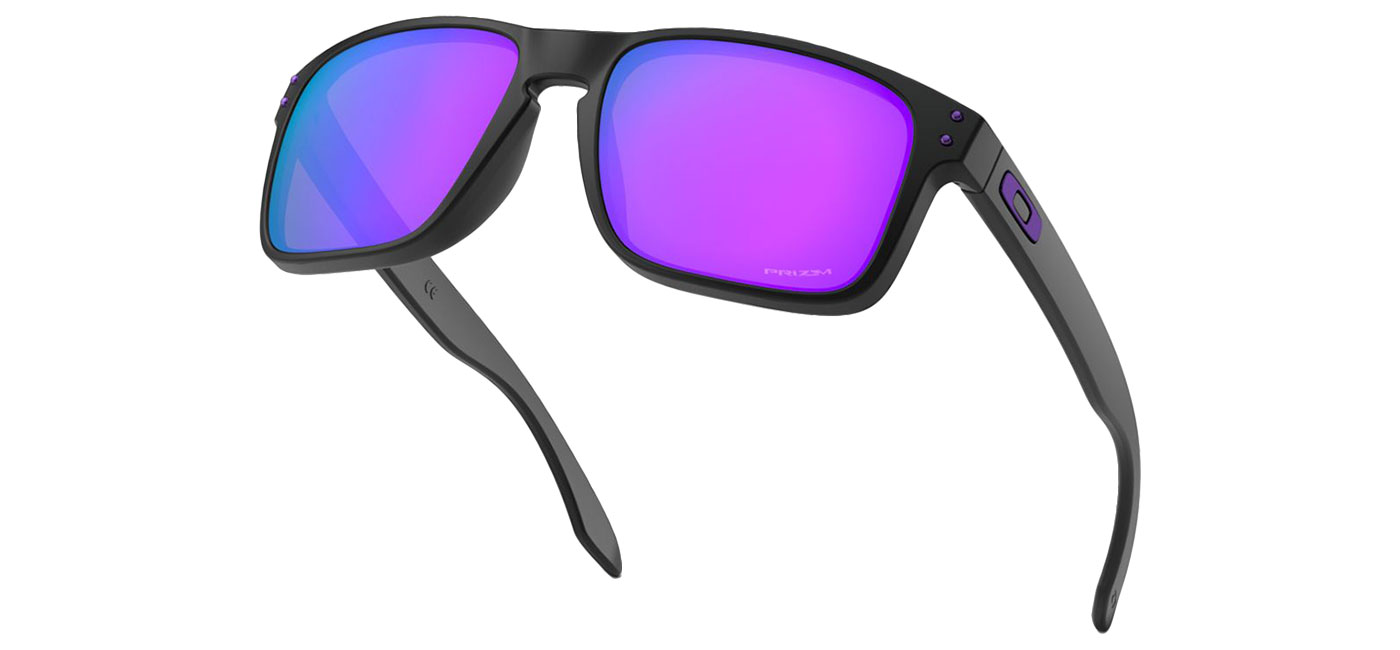 Oakley Holbrook Sunglasses Matte Black Prizm Violet Tortoise