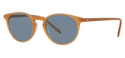 Oliver Peoples OV5004SU Riley Prescription Sunglasses - Semi Matte Amber Tortoise / Cobalto